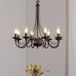 ALDEX Kroonluchter roze, zwart, 8-lamps, metaal