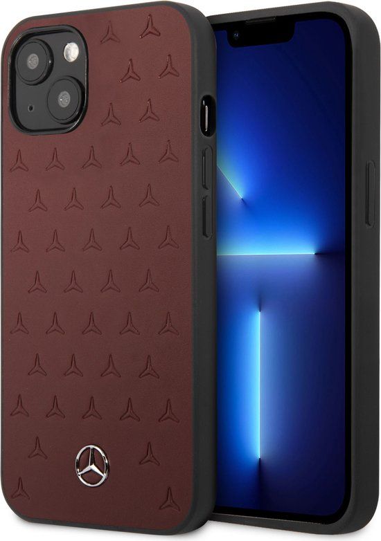 Mercedes-Benz Stars Leather Back Case - Rood