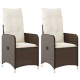 VidaXL Fauteuil de jardin plastique, acier crème, blanc