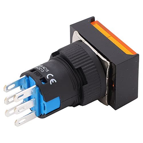 Interruptor electromagnético de 5 pines KEDU KJD18 Interruptores pulsadores de parada de emergencia a prueba de agua para equipos de máquinas herramienta industriales AC 250V 15 (12) A 5E4 IP54