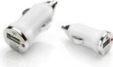 Petite, blanche, chargeur USB pour voiture