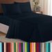 Elegant Comfort Beddengoedset, diepe zak tot 16 inch, microvezel, zwart, twin/twin XL