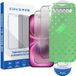 Coverzs Protecteur d'écran de confidentialité adapté pour Apple iPhone 16 protecteur d'écran - Livré avec cadre de montage - Emballage 2 pièces - protecteur d'écran en verre trempé