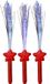 Sans marque Baguette magique - 3x - rouge - éclairage LED magique - bâton de fibre en forme d'étoile