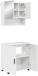 vidaXL Meuble de salle de bain set 2 pcs Blanc laqué brillant 61 x 35 x 64 cm