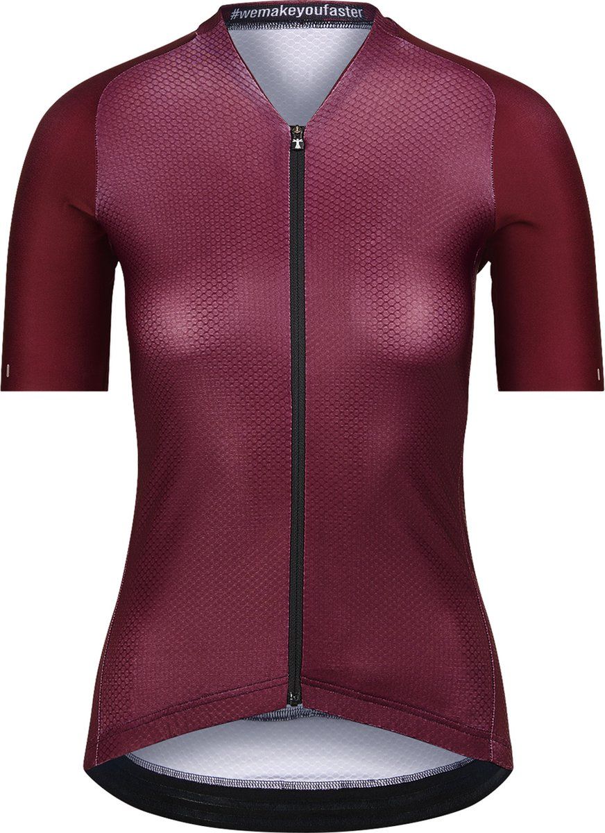 Bioracer Icon Coldblack Fietsshirt voor Dames - Bordeaux - Maat XS