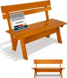 Beautissu Houten Tuinbank GR – Weerbestendig 3 Personen 150 cm breed – Massief Hout Gelakt – Duurzaam Robuust Tuinbank Hout voor Balkon Terras Serre of Tuin