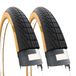 ECOVELO 2 banden 20 x 1,75 (47-406) fietsbanden voor Graziella fiets City Bike zwart Para
