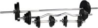 Gorilla Sports Halterset 108 kg - Gietijzer - Rubber - Halterstang met gewichten - 30 mm