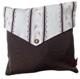 Tirol Living 54444 kussensloop Katharina 40 x 40 cm, edelweiss klein, uni bruin