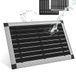 Deurmat buiten 40x60 cm, stevige entreemat met aluminiumkleurig frame, voetmat met borstelstructuur van polypropyleenvezels, duurzame buitenmat voor voordeur, terras of camping