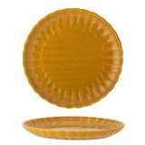 Bloomingville Latina Bord D 20 x H 2 cm - aardewerk platte borden - hoogwaardige keramische borden voor dagelijks gebruik en speciale gelegenheden - vaatwasser- en magnetronbestendig (geel)