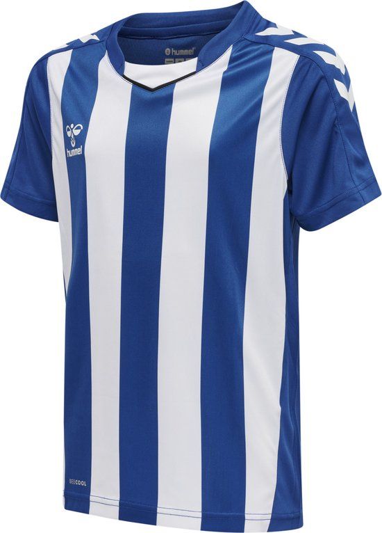 Hummel Hmlcore Xk Striped Jersey Kids S/S - True Blue/White - XL