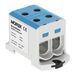 Verdelerblok Morek Verdelerblok f. Al/Cu geschikt 4x6-95mm2 blauw 1pol. 1000V AC/DC klem geïsoleerd OTL 95-2 MAA2095B10 Morek 4122