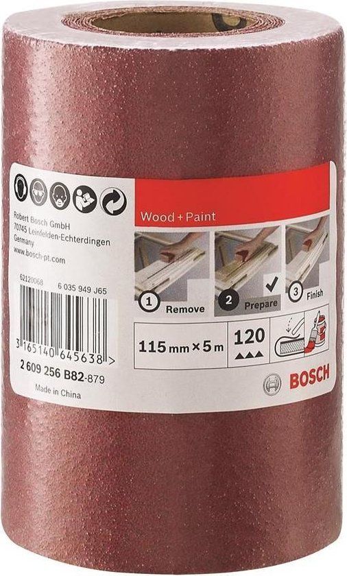 Bosch Schuurrol Hout 115 mm x 5 m - Korrel 120