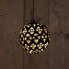 Anna's Collection Glass Ball Baroque Black/Gold 15cm/12 Led Warm White