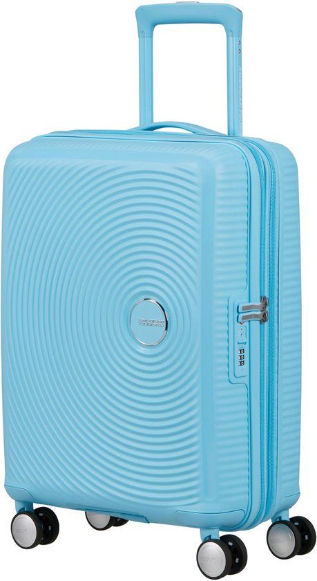 American Tourister Soundbox spinner 55/20 TSA uitbreidbaar handbagage koffer Blueberry Fizz
