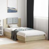 vidaXL Bedframe met Hoofdbord Sonoma Eiken Bewerkt Hout