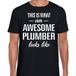 Bellatio Decorations Awesome Plumber - geweldige loodgieter cadeau t-shirt zwart heren - beroepen shirts / verjaardag cadeau S