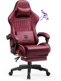 GTPLAYER Ergonomische Gamestoel met Voetensteun en Luidsprekers - Rood