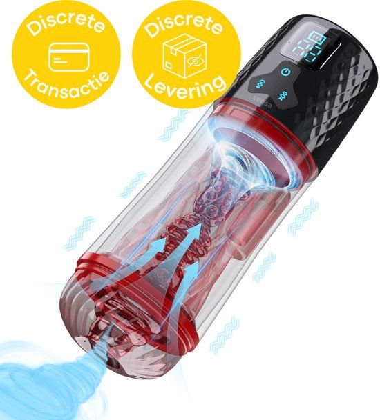 Sensa Automatische Masturbator voor Mannen – Sex Toy Elektrisch - Pocket Pussy - met 9 Zuig- en Vibratie standen - Met Visueel Venster
