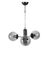 Opviq Elegante Metalen Kroonluchter met Glazen Dop, Diameter 40 cm, Hoogte 70 cm, E27-fitting, Max. 40 W, Zwart