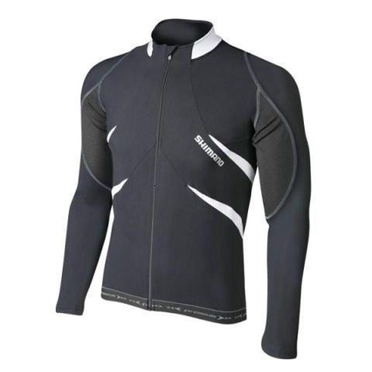 Shimano Premium Heren Fietsshirt - Zwart met Wit - 2023 Model - EAN: 8717009284066