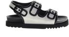 Scholl Juliette Plateau Sandalen Dames Wit Zwart Maat 37