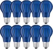 Osram 10 x LED Leuchtmittel Star Classic A Decor Birne 1,6W E27 136lm 9000K Blau