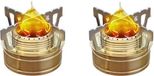 2 pièces - Support de brûleur à alcool extérieur - Conception stable en croix - Acier inoxydable résistant aux hautes températures - Léger et portable - Accessoires pour brûleurs de camping