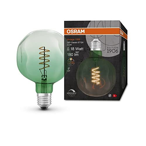 OSRAM Lamps OSRAM Vintage 1906 LED lamp, green tint, 4.5W, 180lm