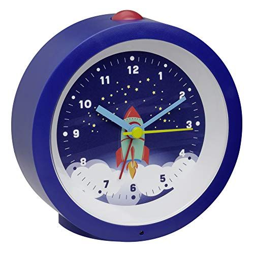 TFA 60.1033 Analoge kinderwekker kindermotief Sweep-uurwerk (blauw)