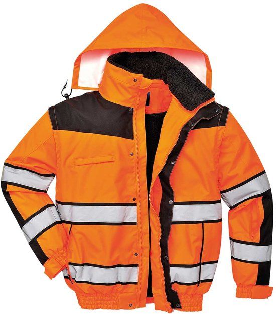 Portwest C466 Bomberjack Oranje met reflectiestrepen