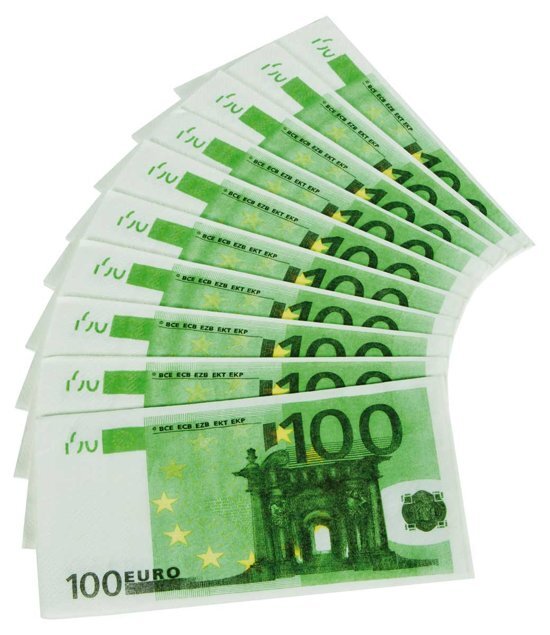 Folat 100 euro servetten - 10 stuks