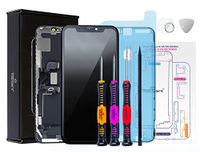 Trop Saint® Display voor iPhone XS MAX (6,5 inch) scherm OLED zwart compleet met magnetische schroefkaart, gereedschap en afdichting waterdicht