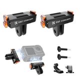 K&F CONCEPT 2-pack magnetische snelwisseladaptermontage voor DJI Osmo Action 5 Pro, uitbreidingsbasisbeugel met 1/4" adapter/snelsluiting voor DJI Osmo Action 4/Action 3/Osmo 360 accessoires