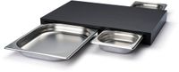 Continenta Snijplank met 3 Inox Laden - Duracore - 50 cm x 33 cm