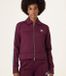 FILA Sweatvest 'Como' Rood Lange Mouw Opstaande Kraag Steekzakken Ritssluiting Polyester Logo Patroon Regular Fit Herfst/Winter 2025 Vrouwen L