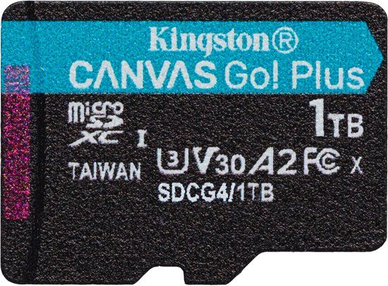 Kingston Technology 1TB microSDXC Canvas Go! Plus Gen4 200R A2 U3