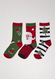 Urban Classics Stripe Santa Christmas 3-pack Sokken - 35/38 - Multicolours