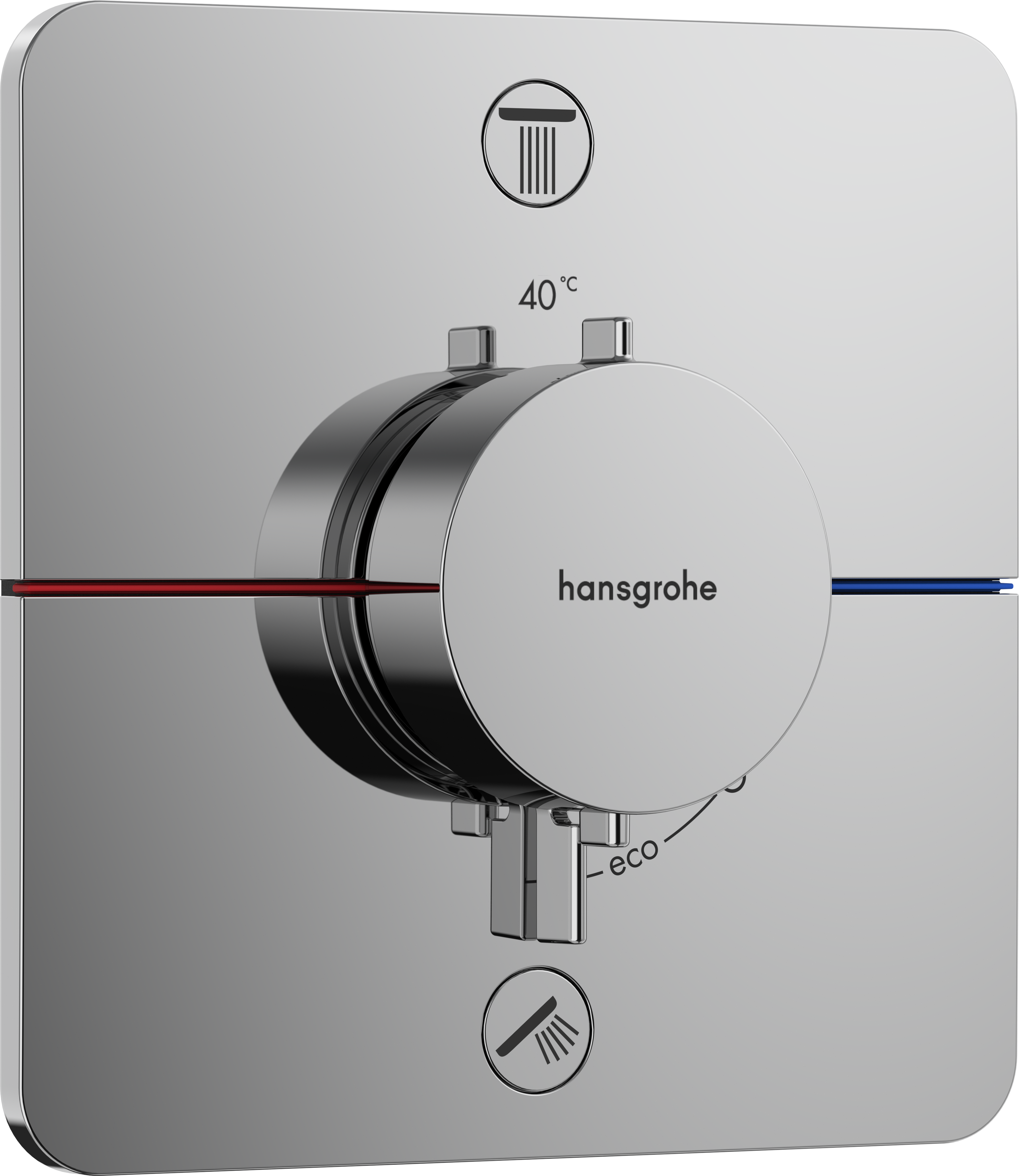 Hansgrohe ShowerSelect Comfort Q inbouw thermostaat - 2 uitgangen - chroom