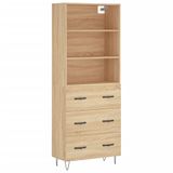 vidaXL Sonoma Oak Wood Engineered Wood High Cabinet
