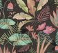 Living Walls SPEELSE BLADEREN BEHANG | Botanisch - Meerkleurig Zwart Groen Roze Oranje - Vliesbehang