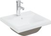 vidaXL Inbouwwastafel met kraan 42x39x18 cm keramiek wit