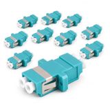 1aTTack.de 10x Fiber Optic Keystone Connectors OM3 LC Duplex Female naar LC Duplex Female Multimode aqua