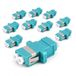1aTTack.de 10x Fiber Optic Keystone Connectors OM3 LC Duplex Female naar LC Duplex Female Multimode aqua