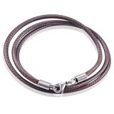 LGT JWLS LGT Jewels waxkoord ketting Donkerbruin - 2.5mm-65cm