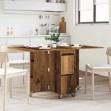 vidaXL Eettafel Bewerkt Hout Oud Hout Rechthoekig 140 x 80 x 77 cm
