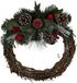 Merkloos Kerstkrans 25,5 cm hout met dennenappels voor binnen & buiten