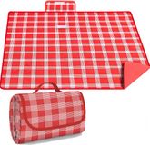 Merkloos / Sans marque Kivora B.V. Extra Groot Picknickkleed 200x300cm - Waterafstotend en Duurzaam, voor 10-12 Personen, Rood-Wit Geruit